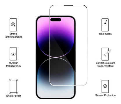 Protector De Cristal Templado Para iPhone 14 Y 14 Pro