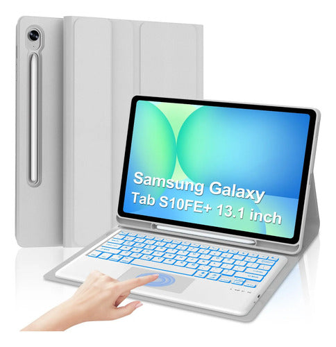 Funda Con Teclado Para Samsung Galaxy Tab S10fe+ Gris