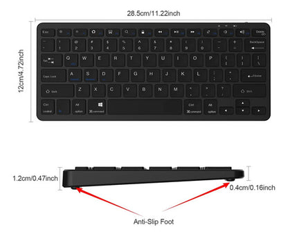 Teclado Bluetooth Taiyang Para iPad Y Dispositivos Bluetooth Negro