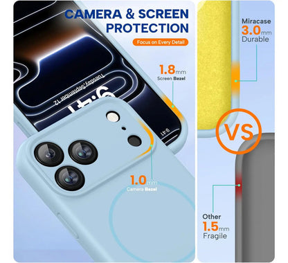 Funda Magnética Miracase Para iPhone 17 Pro Max Azul Acero