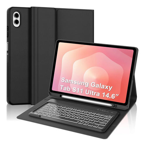 Funda Con Teclado Para Samsung Tab S11 Ultra Negro