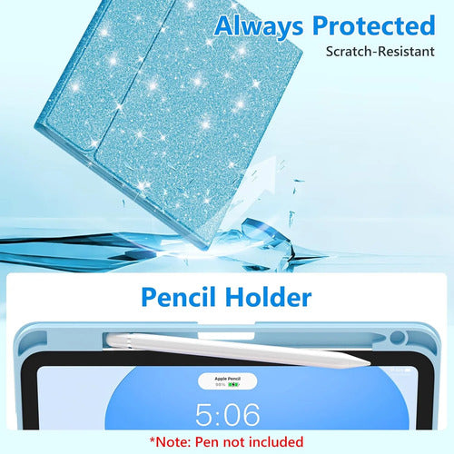 Funda Con Teclado Para iPad A16 11th 10th Gen Azul