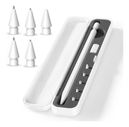 Inesore Estuche Para Apple Pencil Con 5 Puntas Negro