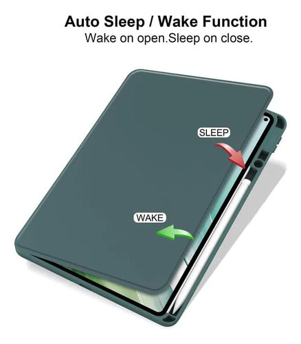 Funda Giratoria Para Huawei Matepad Pro Verde Oscuro