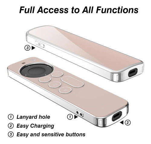 Funda Protectora Para Control Remoto Apple Tv Rosa Claro