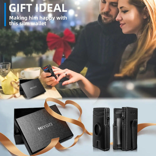 Billetera Para Hombre Con Bloqueo Negro