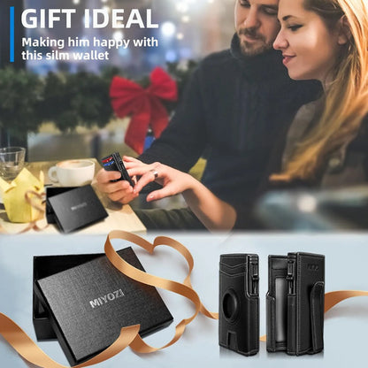 Billetera Para Hombre Con Bloqueo Negro