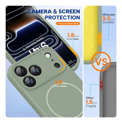 Funda Magnética Miracase Para iPhone 17 Pro Max Verde Lima