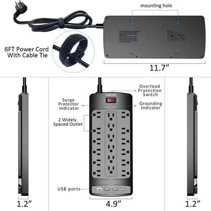 Regleta Inteligente 18 Tomas Y 4 Usb