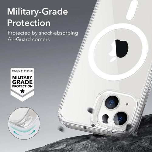 Funda Para iPhone 14/13 Clásica Magnética Blanca Claro Nombre Del Diseño