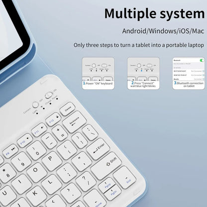 Funda Con Teclado Para iPad (a16) 11th/10th Gen (11/10.9) Celeste