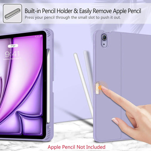 Funda Con Teclado Para iPad Air 11-inch M3/m2, 5ta Lila