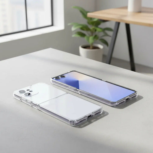 Funda Transparente Para Celular Samsung Z Flip 7 Fe Blanco Transparente