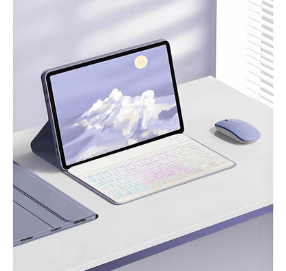 Estuche Con Teclado Para Lenovo Tab M10 3rd Gen 10.1  Tb3... Violeta