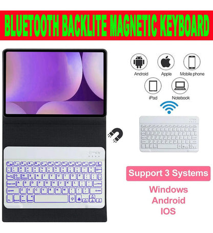 Funda Con Teclado Para Samsung Galaxy Tab S10 Fe (10,9 PuLG) Violeta