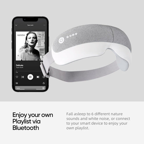Masajeador De Ojos Máscara De Sueño Con Calor Y Bluetooth