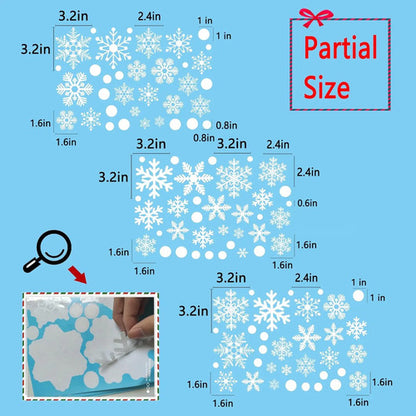 Calcomanías De Copos De Nieve Para Ventanas, 321 Piezas, ... Blanco