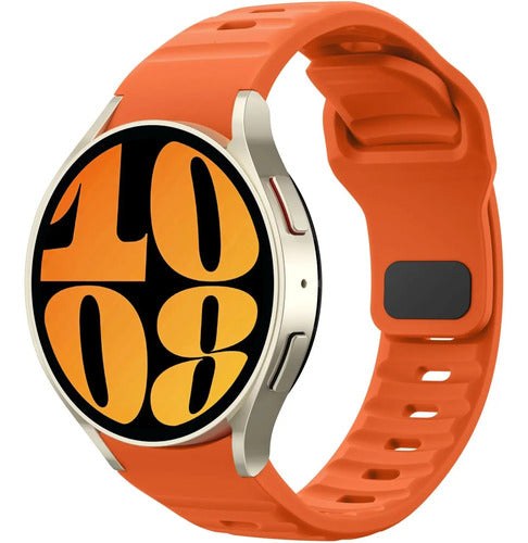 Correa Deportiva Moko Compatible Con Samsung Galaxy Watch Naranja 2.997 Cm