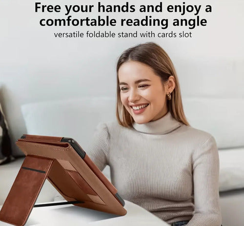 Funda Para Kindle De 6 Pulagadas De 11 Gen 2022-2024 Marrón Oscuro