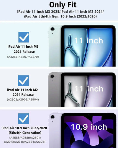 Funda Transparente Para iPad Air 11' (m2) 2024 Negro