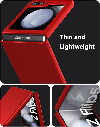 Funda Para Samsung Galaxy Z Flip 5 (2023) Rojo Lisa