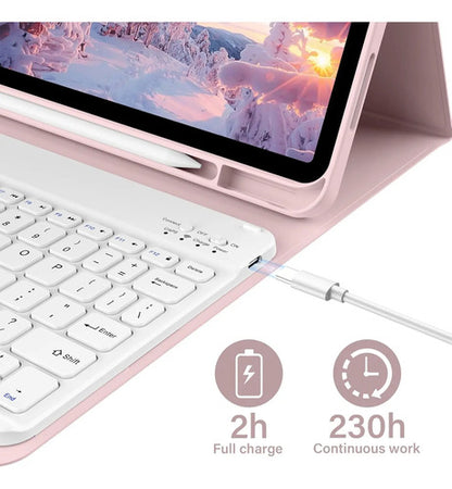 Funda Con Teclado iPad De 10a/11a Gen. 11/10.9 PuLG, A16 Rosa Claro