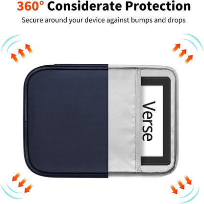 Funda De Tela Para Kindle De 6 Y 7 Pulgadas Azul Oscuro