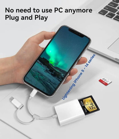 Lector De Tarjetas Sd Para iPhone/iPad Blanco