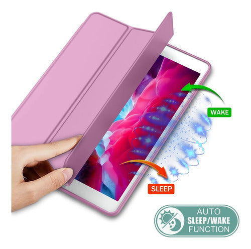 Funda Para iPad 9.7 Con Porta Lápiz Y Protección Completa Lila