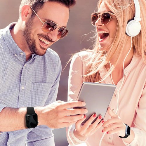 Correa Deportiva De Silicona Para Apple Watch Negro 1 Cm