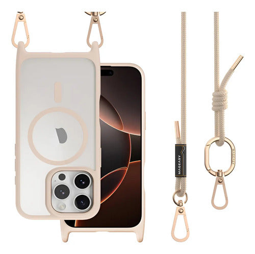 Funda Mageasy Para iPhone 16 Pro De 6.3 Pulgadas Con Correa