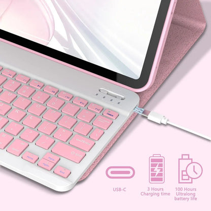 Funda Con Teclado Para iPad 11th 10th Gen Rosa Claro