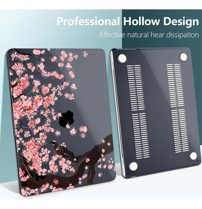 Funda Dura Dongke Para Macbook Air - Flor De Cerezo Rosa Chicle