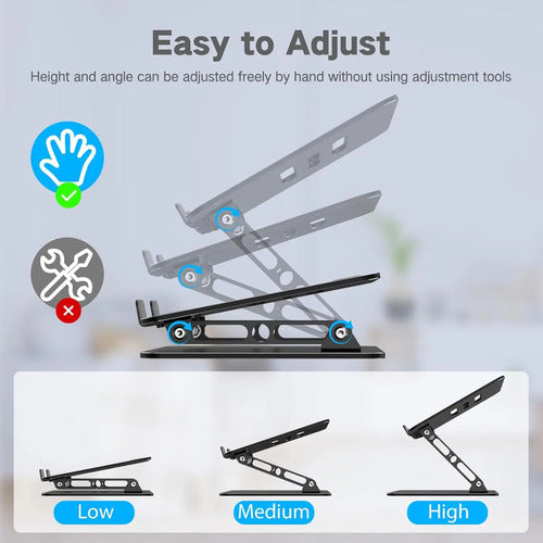 Soporte Ajustable Para Laptop Gogoonike Negro