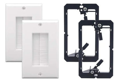 Placas De Pared Para Gestión De Cables De Bajo Voltaje, B... Blanco