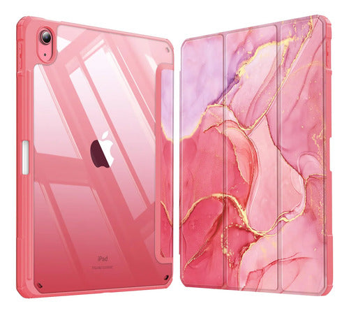 Funda Híbrida Delgada Para iPad Rosa