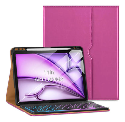Funda Con Teclado Para iPad Air 11-inch Y Air 10.9 Inch Rosa