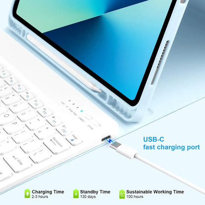Funda Con Teclado Para iPad Air 13'' M4/m3/m2/pro 12.9 Azul