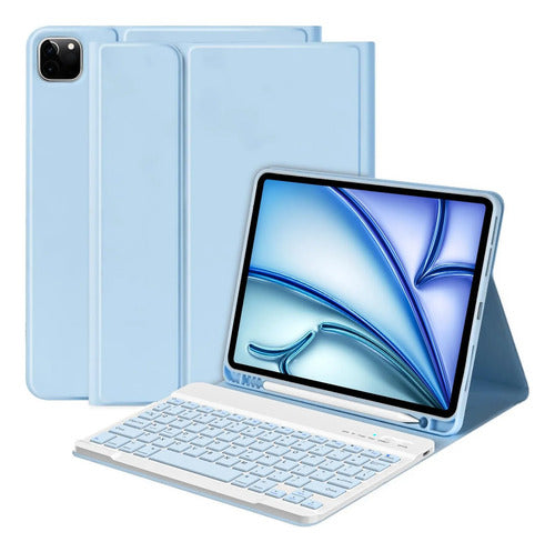 Funda Con Teclado Para iPad Pro M3 11  Azul