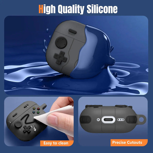 Estuche Getino Para AirPods 4 Con Kit De Limpieza, Negro Negro