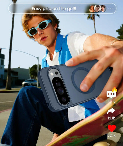 Funda Para Google Pixel 10 Pro Xl Y 9 Pro Xl Azul Azul