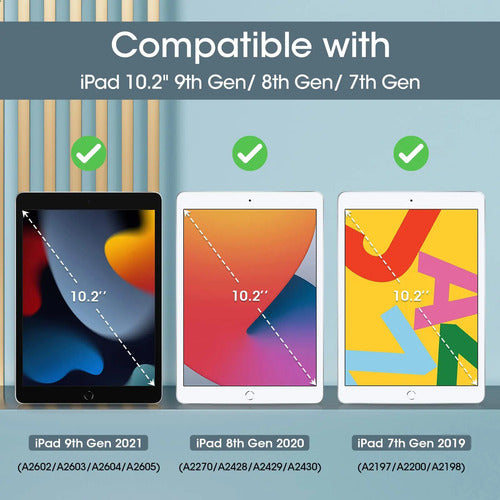 Funda Para iPad De 10.2 Pulgadas (2019), Modelos A2197, A219 Negro