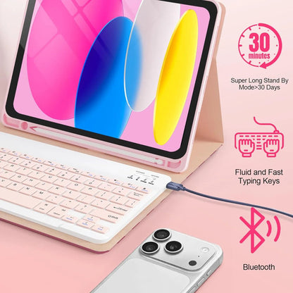 Funda Con Teclado Para iPad 11 Gen Y A16 Rosa