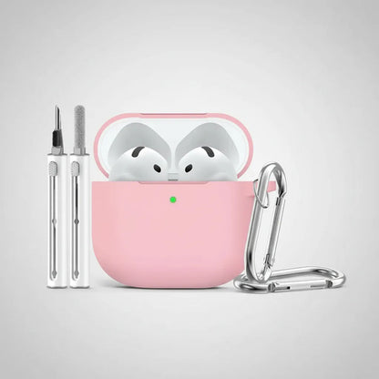 Funda R-fun Para AirPods 4 Con Kit De Limpieza Rosa Claro