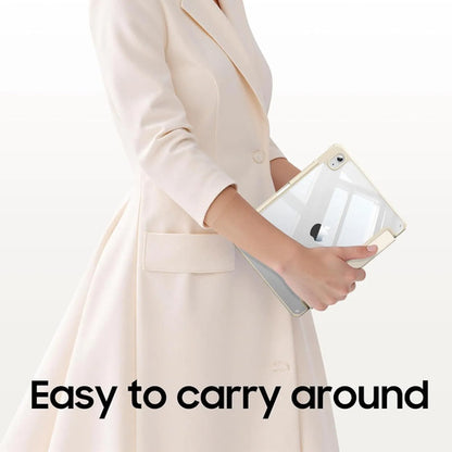 Funda Híbrida Delgada Para iPad Plateado