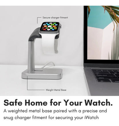 Soporte Cargado Para Apple Watch Series Ultra/9/8/7/6/5/4... Plata