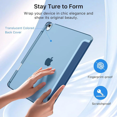 Funda Moko Para iPad Air Con Soporte Para Lápiz Azul Marino