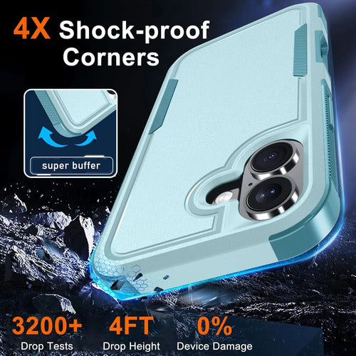 Funda Para iPhone 17 Con Protector De Pantalla Verde Oscuro