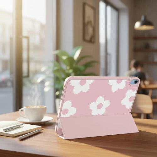 Funda Para iPad Con Soporte De Lápiz Rosa