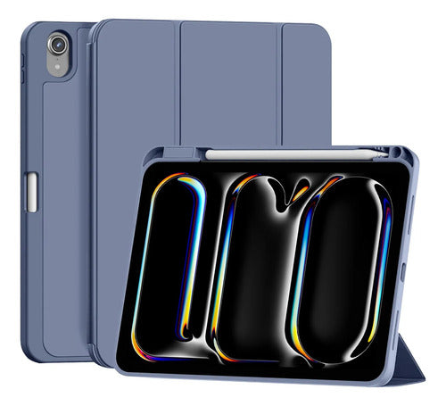 Funda Para iPad A16 / 11 Generacion Con Soporte Para Lápiz Azul